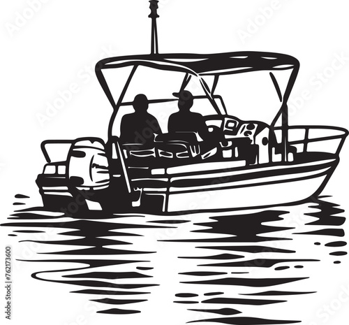 pontoon boating pontoon boat silhouette vector