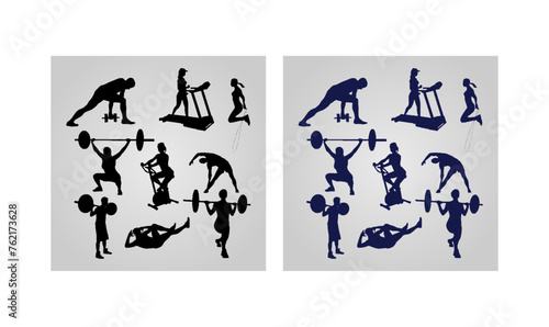 weigh lifting man silhouette vector  icon  people  vector  art  design  symbol  gym  silhouette  black 