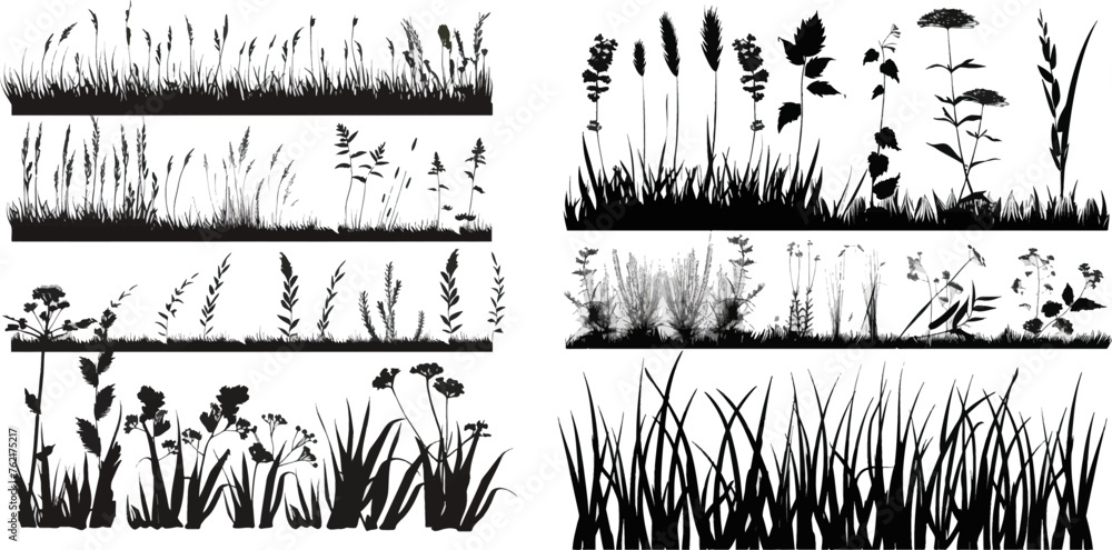  Landscape lawn elements isolated symbols set