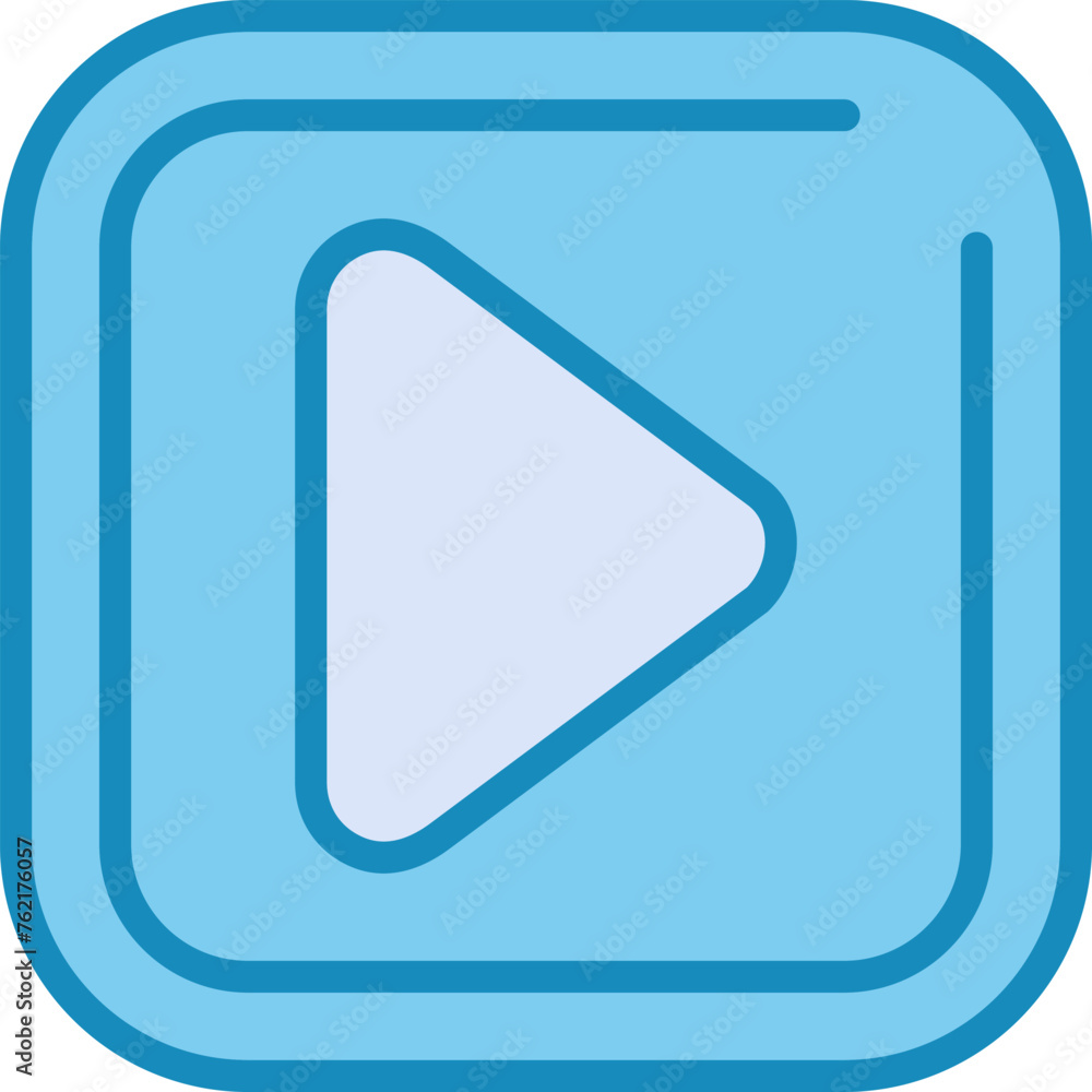 Play Sqaure Vector Icon Play Sqaure Vector Icon