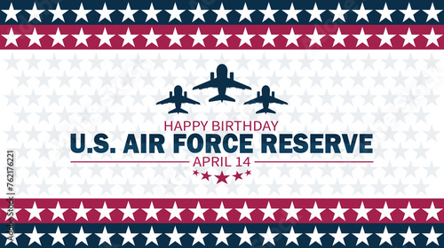 Happy Birthday US AIR Force Reserve wallpaper with shapes and typography. Happy Birthday US AIR Force Reserve, background photo