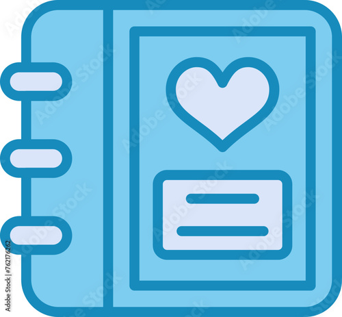 Romantic photo album Vector Icon