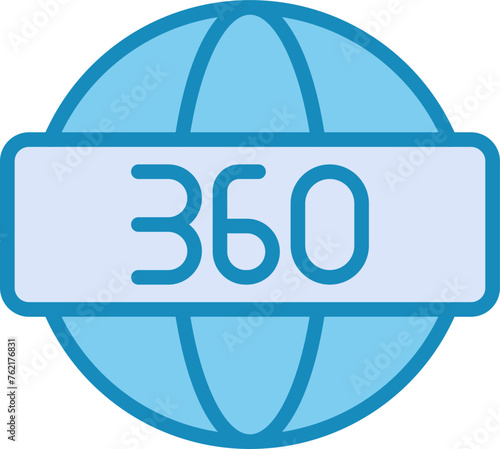 360 Degrees Vector Icon