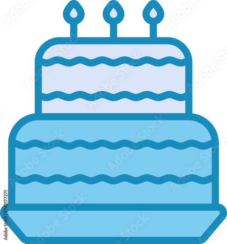 Birthday cake Vector Icon