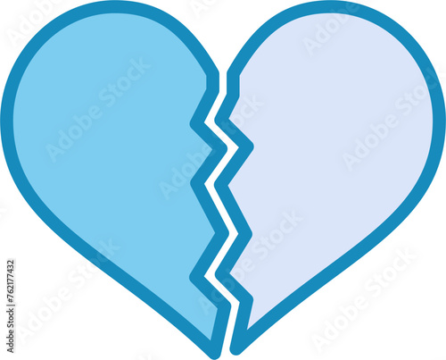 Broken Heart Vector Icon