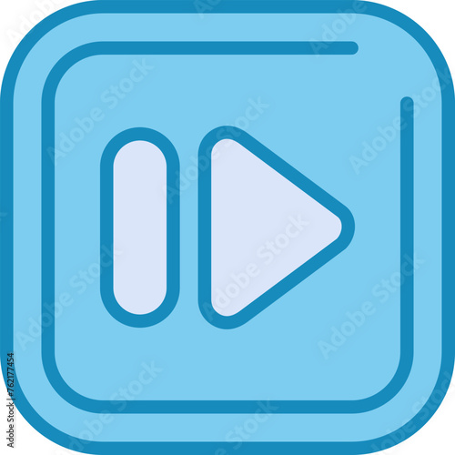 Fast Forward Square Vector Icon