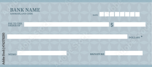 Bank cheque vector template New design 