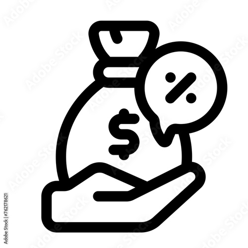 Tax Payment Line Icon