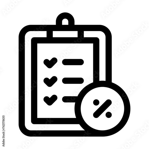 Tax Planning Line Icon