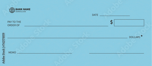 Bank cheque vector template New design 