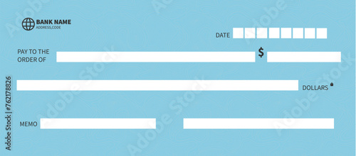 Bank cheque vector template New design 