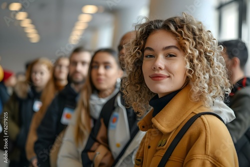 A Multicultural Queue of Candidates Awaits Job Interviews. Concept Job Interviews, Multiculturalism, Recruitment Process, Professional Attire, Diversity in the Workplace © Anastasiia