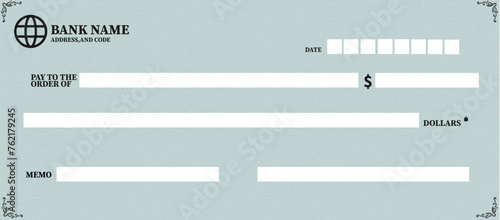 Bank cheque vector template New design 