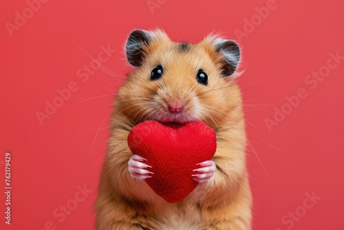 Sweet Hamster Love  Furry Friendship  AI Generative 