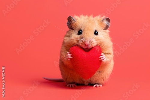 Loving Hamster Hug  Tender Moments  AI Generative 