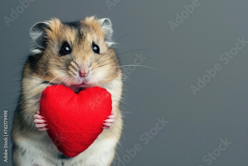 Cuddly Hamster Embrace: Warm Fuzzies, AI Generative
