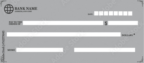 Bank cheque vector template New design 