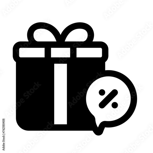 Gift Tax Glyph Icon