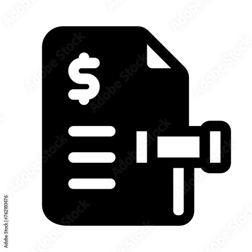 Tax Penalty Glyph Icon