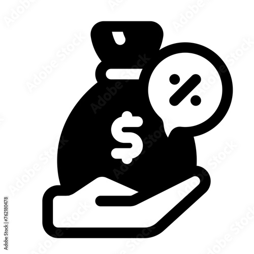 Tax Payment Glyph Icon