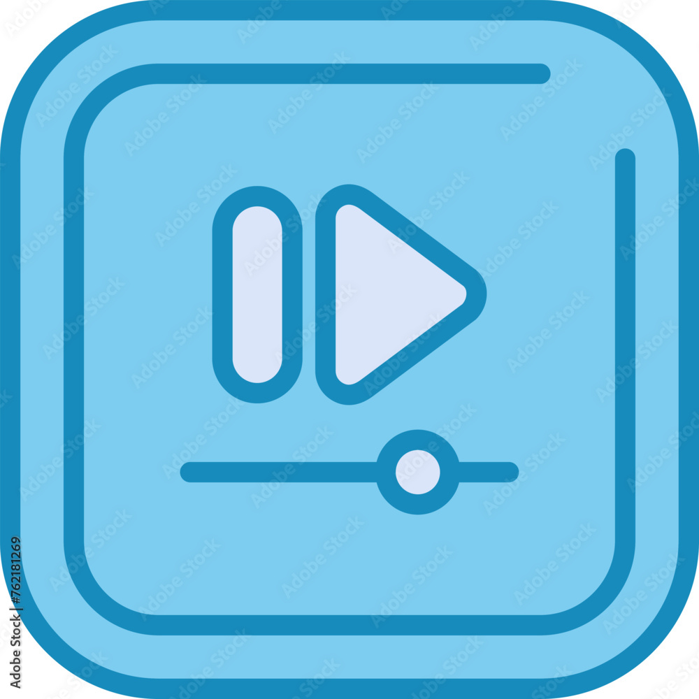 Video Fast Square Triangle Vector Icon Video Fast Square Triangle Vector Icon