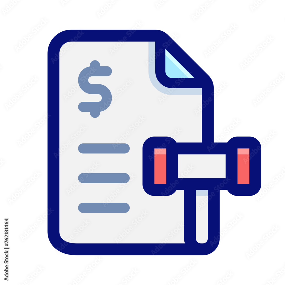 Tax Penalty Color Outline Icon Tax Penalty Color Outline Icon