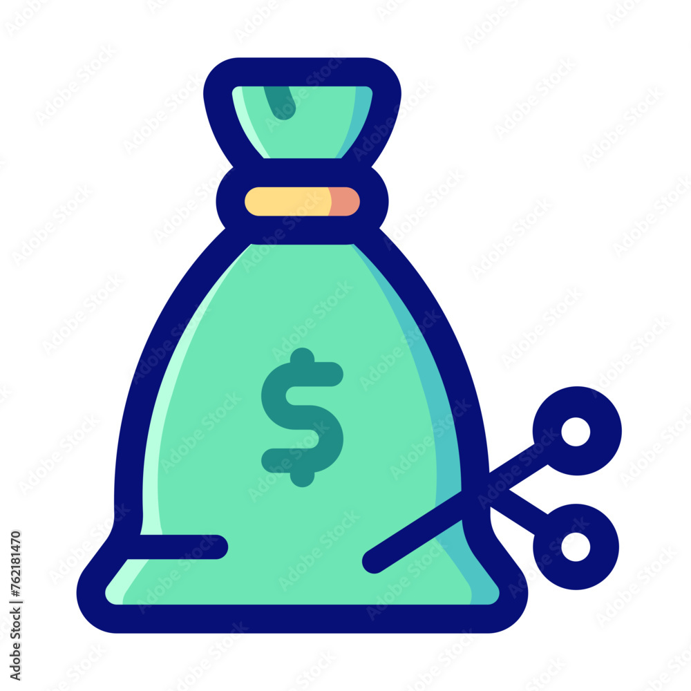 Taxation Color Outline Icon Taxation Color Outline Icon