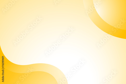 Yellow wave modern background with white space for text and message. template design	