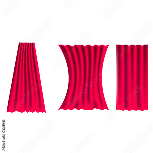 luxury red silk velvet curtains