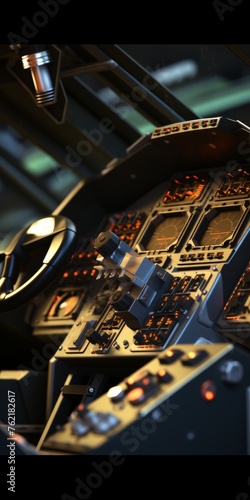 Close Up of Plane Control Panel