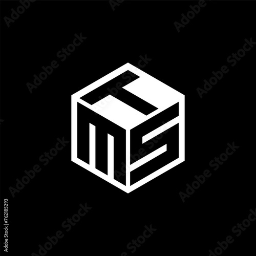 MST letter logo design with black background in illustrator, vector logo modern alphabet font overlap style. calligraphy designs for logo, Poster, Invitation, etc. photo