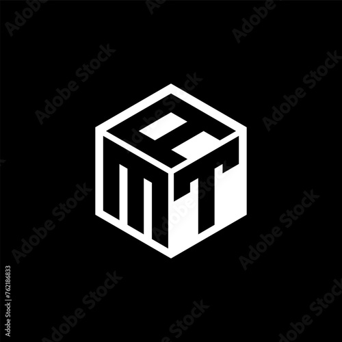 MTA letter logo design with black background in illustrator. Vector logo, calligraphy designs for logo, Poster, Invitation, etc.