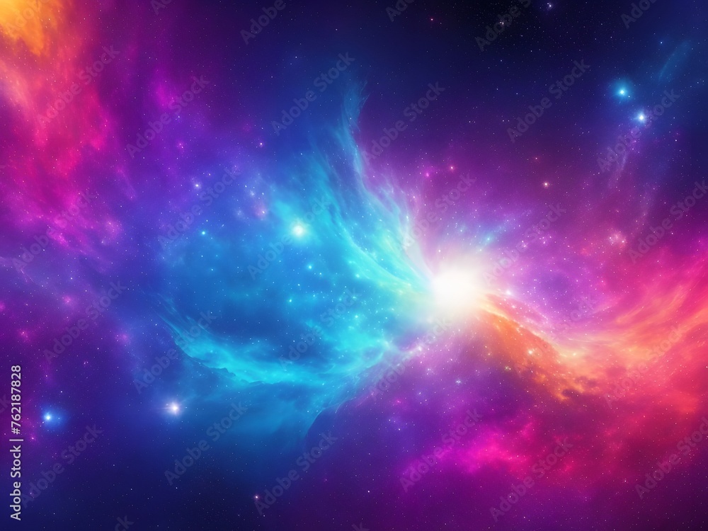 Beautiful cosmic Outer Space background Wallpaper Illustration