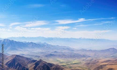 Endless mountain range reaching the far off horizon  © Pumapala
