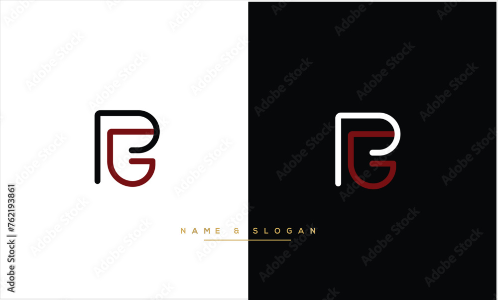 GP, PG, Abstract Letters Logo Monogram GP, PG, Abstract Letters Logo Monogram