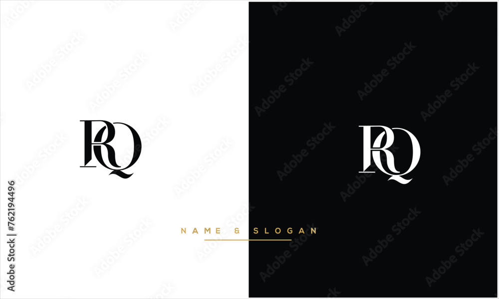 RQ, QR, R, Q, Abstract letters Logo Monogram RQ, QR, R, Q, Abstract letters Logo Monogram