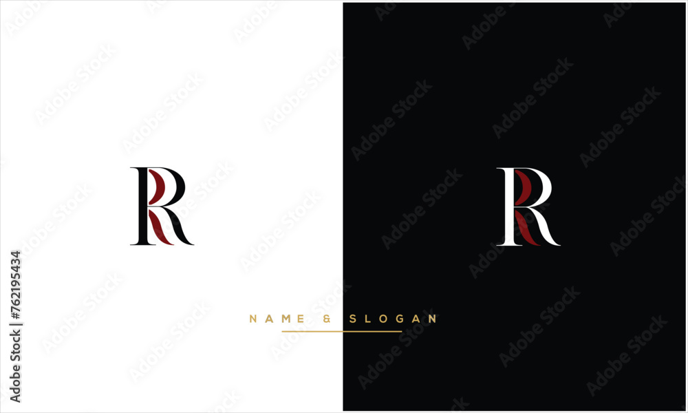 R, RR, Abstract Letters Logo monogram R, RR, Abstract Letters Logo monogram