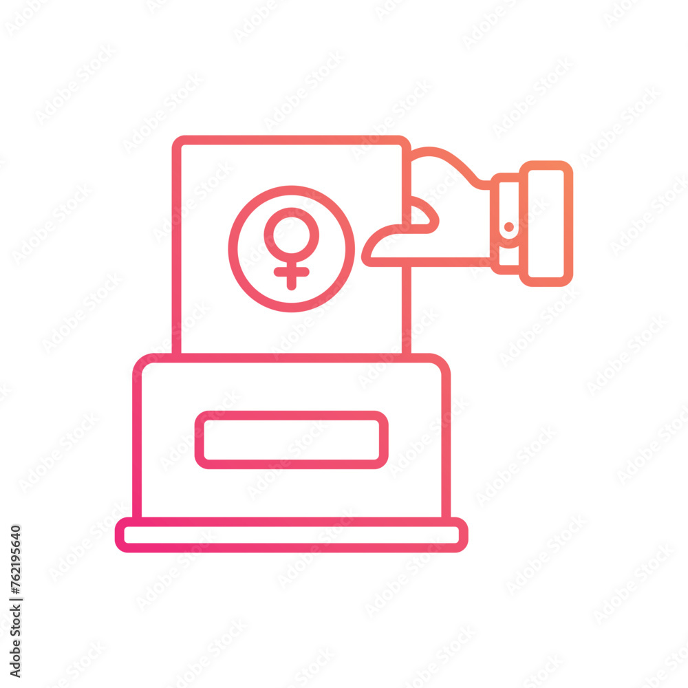 Thin line gradient Vote vetor icon Thin line gradient Vote vetor icon