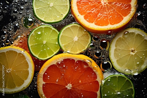 a group of sliced citrus fruits © Maria