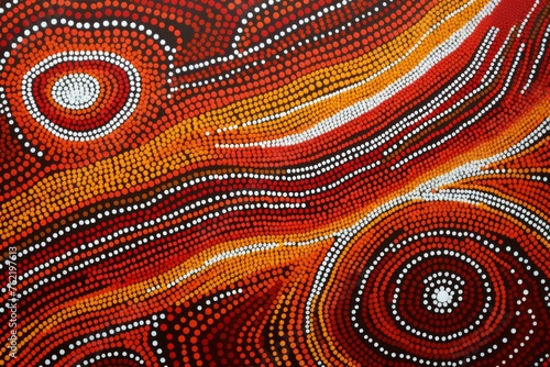 abstract background with aboriginal art © mimagephotos