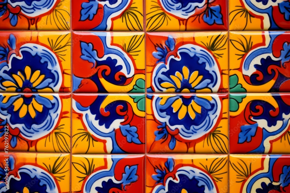 hand-painted patterns and vibrant colors on tiles hand-painted patterns and vibrant colors on tiles