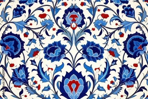 Close up Turkish Ottoman tiles