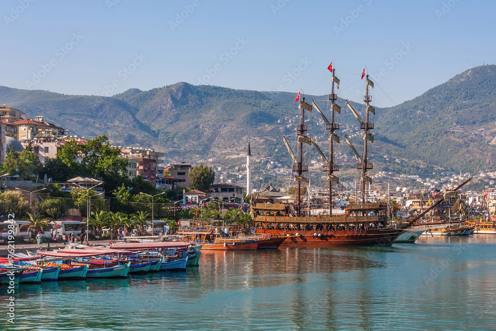 Boats in Alanya Harbour,