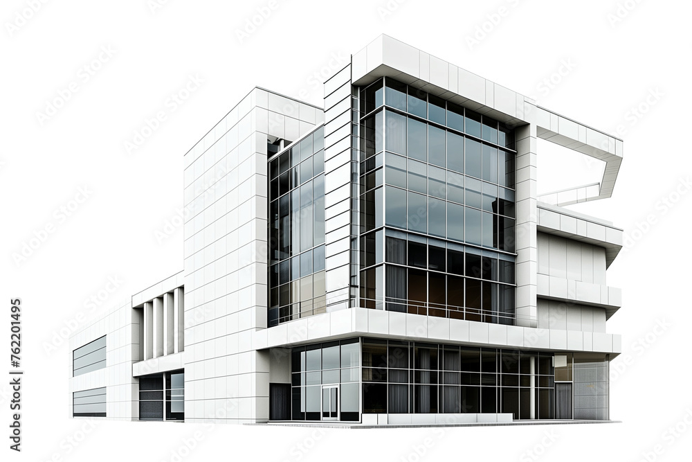 Modern building on transparent background Modern building on transparent background