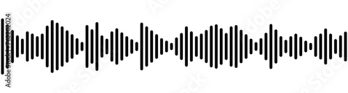 Seamless sound wave pattern. Audio waveform for radio  podcast  music record  video  social media.