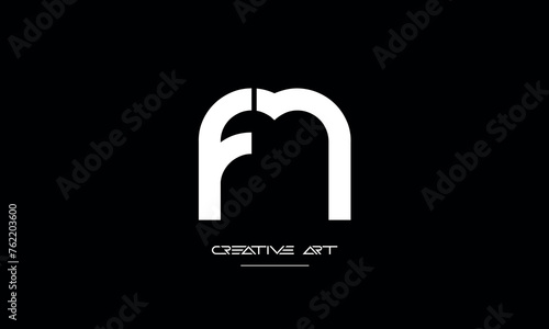 FM, MF, F, M abstract letters logo monogram