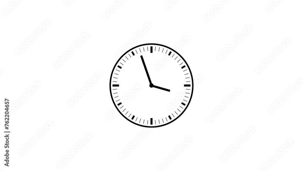 Black clock icon 24 hours loop animation. Stopwatch Alpha channel white background 4k video. Black clock icon 24 hours loop animation. Stopwatch Alpha channel white background 4k video.