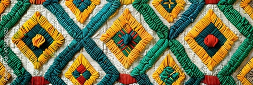  The intricate detail of traditional Ethiopian embroidery