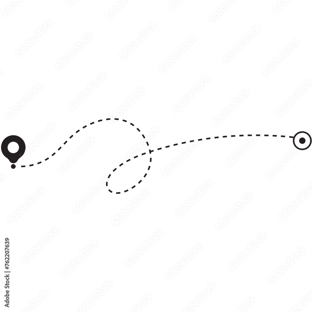 Route Location Line Icon Route Location Line Icon