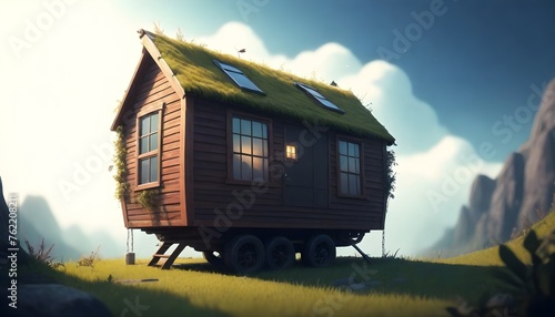 A beautiful tiny house miniature 